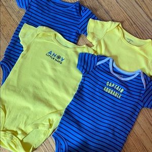 carter's 9M Nautical 4 Pack Bodysuit Bundle